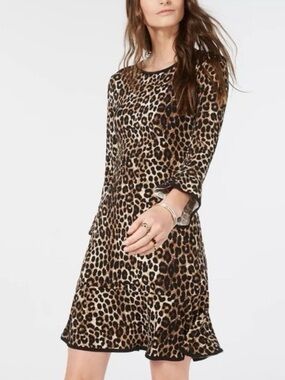 MICHAEL MICHAEL KORS Leopard Print Bell-Sleeve Dress - 2x